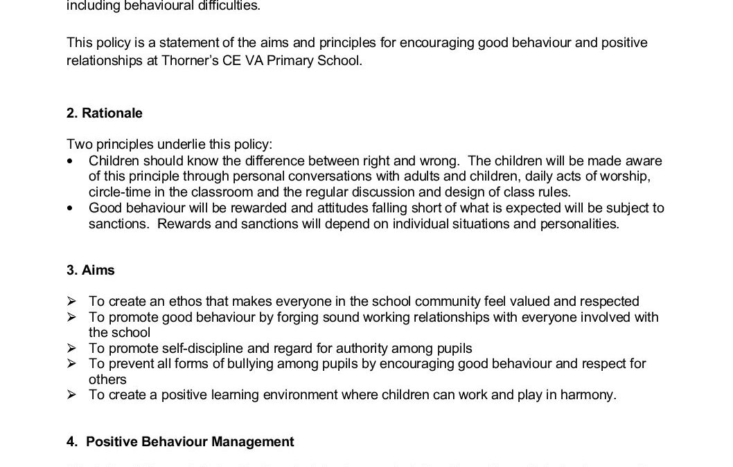 Behaviour and Exclusion Policy 2024 25 pdf